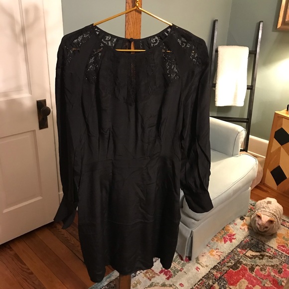 Anthropologie Aijek 100% Silk Lace Insert Shift 4 - Picture 3 of 12